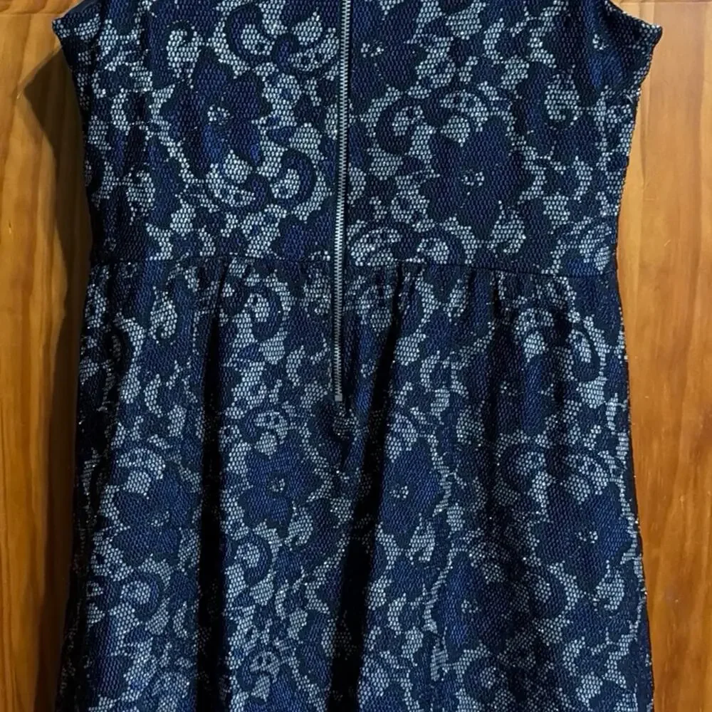 Justice Holiday Dress Blue and Sparkly Girls Size 16